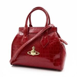 Vivienne Westwood - Red Croc-Effect Leather Handbag